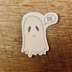 Cute spooky ghost sticker